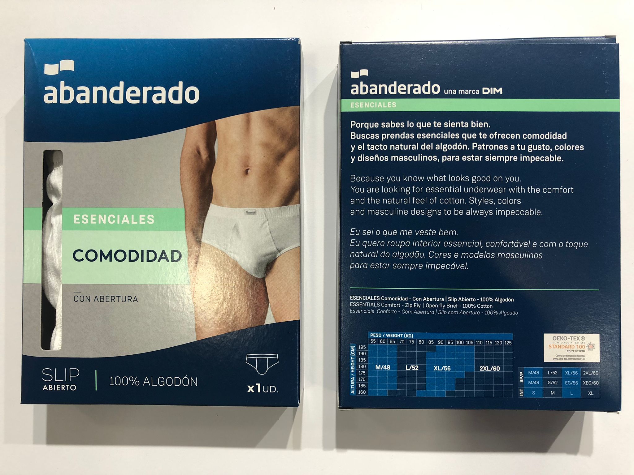 Slip abierto hombre Algodón 100% Abanderado